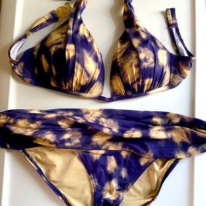 Purple Victoria’s Secret halter pushup bikini